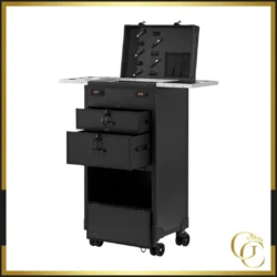 Poste de Travail Mobile Barbier Anicet - Station de Travail barbier Anicet - desserte mobile à roulettes - Chariot pour coiffeur barbier - Mobilier spécial barbier