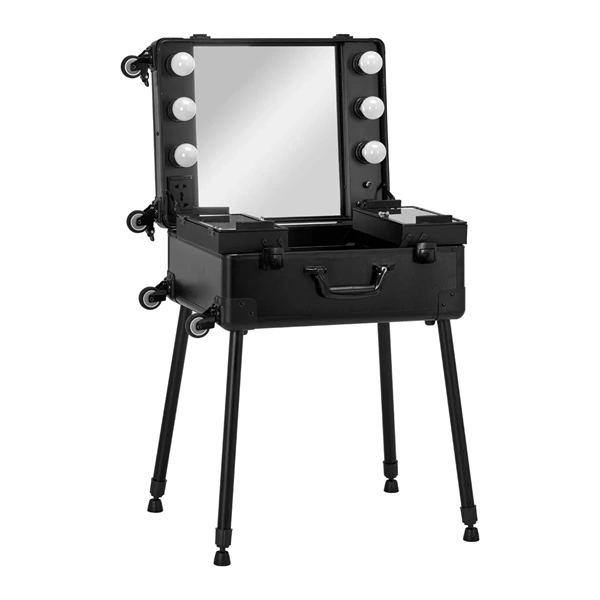 Valise de maquillage Viola Noir - table de maquillage Viola noir - table de maquillage professionnelle - mobilier de maquillage professionnel - mobilier esthétique professionnel