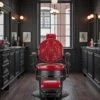 Fauteuil de Barbier Wolf Red - Fauteuil Barbier Wolf Red - Chaise Barbier Wolf Red - Fauteuil de coiffure barbier Wolf Red - mobilier de coiffure haut de gamme