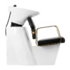 Bac à shampooing professionnel - Bac de lavage coiffure - Meuble pour salon de coiffure - Mobilier de coiffure design - Fauteuil de lavage ergonomique - Mobilier de coiffure haut de gamme - meuble pour salon de coiffure - Bac à shampoing doré et noir - Équipement de coiffure professionnel
