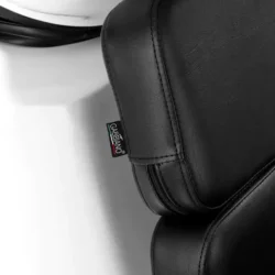 Bac à shampooing professionnel - Bac de lavage coiffure - Meuble pour salon de coiffure - Mobilier de coiffure design - Fauteuil de lavage ergonomique - Mobilier de coiffure haut de gamme - meuble pour salon de coiffure - Bac à shampoing doré et noir - Équipement de coiffure professionnel
