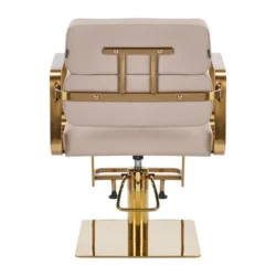 Adele BGD hairdressing chair (5) Professional Hairdressing Chair - Hairdressing Furniture - Hairdressing Seat - Golden Beige Hairdressing Chair - Furniture for Hair and Beauty Salon - Designer Hairdressing Furniture - Hydraulic Pump Hairdressing Chair - Ergonomic Hairdressing Chair - Gabbiano Adele BGD - High-End Salon Equipment