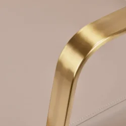 Adele BGD hairdressing chair (6) Professional Hairdressing Chair - Hairdressing Furniture - Hairdressing Seat - Golden Beige Hairdressing Chair - Furniture for Hair and Beauty Salon - Designer Hairdressing Furniture - Hydraulic Pump Hairdressing Chair - Ergonomic Hairdressing Chair - Gabbiano Adele BGD - High-End Salon Equipment