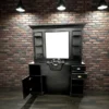 Poste de Coiffage Hector - coiffeuse barbier Hector - Coiffeuse pour Salon de Coiffure Hector - mobilier de coiffure professionnel - Station de coiffure Hector