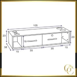 Raven Br wall-mounted styling station - suspended hairdressing furniture - Professional wall-mounted styling station - Styling station for hair salon - professional hairdressing furniture