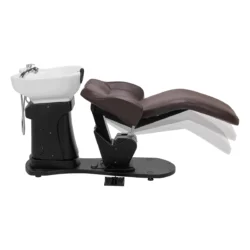 Trycho Marron (10) Bac à Shampoing Électrique Trycho Marron - Bac de lavage électrique Trycho - Bac à Shampoing électrique professionnel - Bac à Shampoing salon de coiffure - mobilier de coiffure professionnel