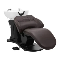 Trycho Marron (6) Bac à Shampoing Électrique Trycho Marron - Bac de lavage électrique Trycho - Bac à Shampoing électrique professionnel - Bac à Shampoing salon de coiffure - mobilier de coiffure professionnel