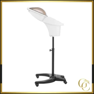 Casque Vapeur Ozone sur Pied Gabbiano 408D Blanc - Casque de coiffure vaporisateur Gabbiano - Casque vapeur ozone sur pied - Casque vaporisateur de coiffure sur pied - Équipements de coiffure professionnels