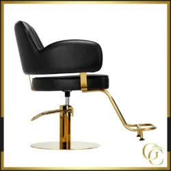 Fauteuil de Coiffure Linz NQ Gold Black - Fauteuil de Coiffure Linz NQ Gold Black - Chaise de coiffure professionnel - fauteuil de coiffure professionnel - mobilier de coiffure haut de gamme