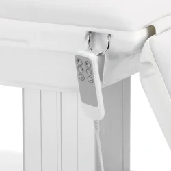 Eclipse 3 White (9) Electric aesthetic chair, aesthetic treatment chair, professional aesthetic furniture, electric treatment table, electric spa chair, motorized aesthetic chair, adjustable aesthetic chair.