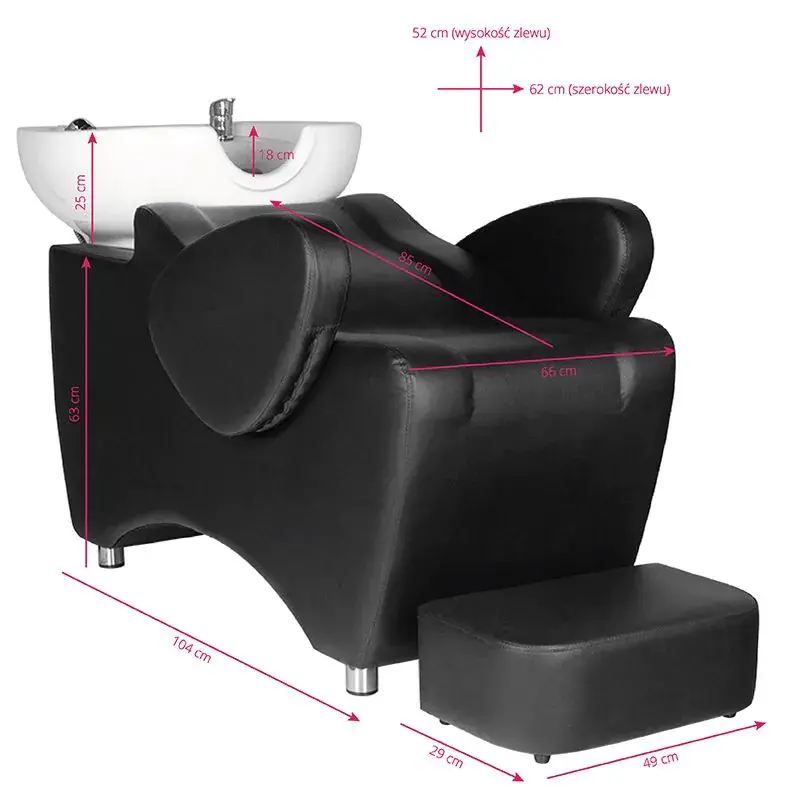 Hair System HSB46 shampoo basin - Hair System HSB46 wash basin - professional wash basin - professional hairdressing furniture - professional shampoo basin