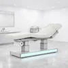table de massage électrique – table esthétique 4 moteurs – table de spa chauffante – mobilier esthétique haut de gamme – table de soins professionnelle – lit de massage motorisé – table spa LED – table esthétique PU blanc – équipement spa professionnel – table de massage premium