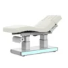 table de massage électrique – table esthétique 4 moteurs – table de spa chauffante – mobilier esthétique haut de gamme – table de soins professionnelle – lit de massage motorisé – table spa LED – table esthétique PU blanc – équipement spa professionnel – table de massage premium