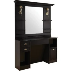 LEXUS wenge barber styling station - LEXUS wenge barber dressing table - professional hair styling station - professional barber furniture - furniture for hair salon