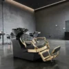 bac à shampoing - bac coiffure ergonomique - meuble lavage salon - vasque céramique basculante - bac shampoing compact - fauteuil lavage professionnel - structure polypropylène résistante - siège réglable salon - bac lavage noir premium - équipement coiffure durable - bac shampoing confortable - mobilier salon coiffure - bac lavage haute qualité - vasque profonde ergonomique - bac shampoing design moderne - barbershop - barbier