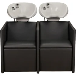 Bac de lavage LUNA 2 Places (12) Bac à shampoing LUNA 2 Places - Bac de lavage LUNA 2 Places - Bac de lavage pour salon de coiffure - Meuble pour salon de coiffure - Mobilier de coiffure professionnel