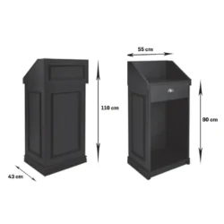 LEXUS MINI reception desk reception counter LEXUS MINI Wengé - counter cashier LEXUS MINI Wengé - Hairdressing salon furniture - Hairdressing salon furniture - Professional hairdressing furniture