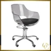 Fauteuil de Coiffure GHOST Silver- Fauteuil de coiffure professionnel GHOST - Chaise de coiffure pour femme - Fauteuil de Coupe GHOST - Meuble pour salon de coiffure