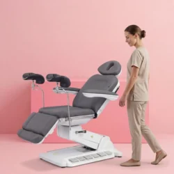SIMUS GYN (20) electric gynecological chair – gynecological examination table – professional medical chair – motorized gynecological chair – electric examination chair – ergonomic medical furniture – rotating gynecological chair – electric medical table – adjustable medical chair – gynecological leg rests – swiveling examination chair – gray PU medical chair – high-end gynecological chair – 4-motor medical chair – medical examination table