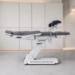 SIMUS GYN (22) electric gynecological chair – gynecological examination table – professional medical chair – motorized gynecological chair – electric examination chair – ergonomic medical furniture – rotating gynecological chair – electric medical table – adjustable medical chair – gynecological leg rests – swiveling examination chair – gray PU medical chair – high-end gynecological chair – 4-motor medical chair – medical examination table