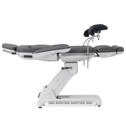 electric gynecological chair – gynecological examination table – professional medical chair – motorized gynecological chair – electric examination chair – ergonomic medical furniture – rotating gynecological chair – electric medical table – adjustable medical chair – gynecological leg rests – swiveling examination chair – gray PU medical chair – high-end gynecological chair – 4-motor medical chair – medical examination table