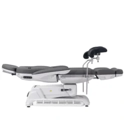 SIMUS GYN (6) electric gynecological chair – gynecological examination table – professional medical chair – motorized gynecological chair – electric examination chair – ergonomic medical furniture – rotating gynecological chair – electric medical table – adjustable medical chair – gynecological leg rests – swiveling examination chair – gray PU medical chair – high-end gynecological chair – 4-motor medical chair – medical examination table