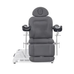 SIMUS GYN (7) electric gynecological chair – gynecological examination table – professional medical chair – motorized gynecological chair – electric examination chair – ergonomic medical furniture – rotating gynecological chair – electric medical table – adjustable medical chair – gynecological leg rests – swiveling examination chair – gray PU medical chair – high-end gynecological chair – 4-motor medical chair – medical examination table