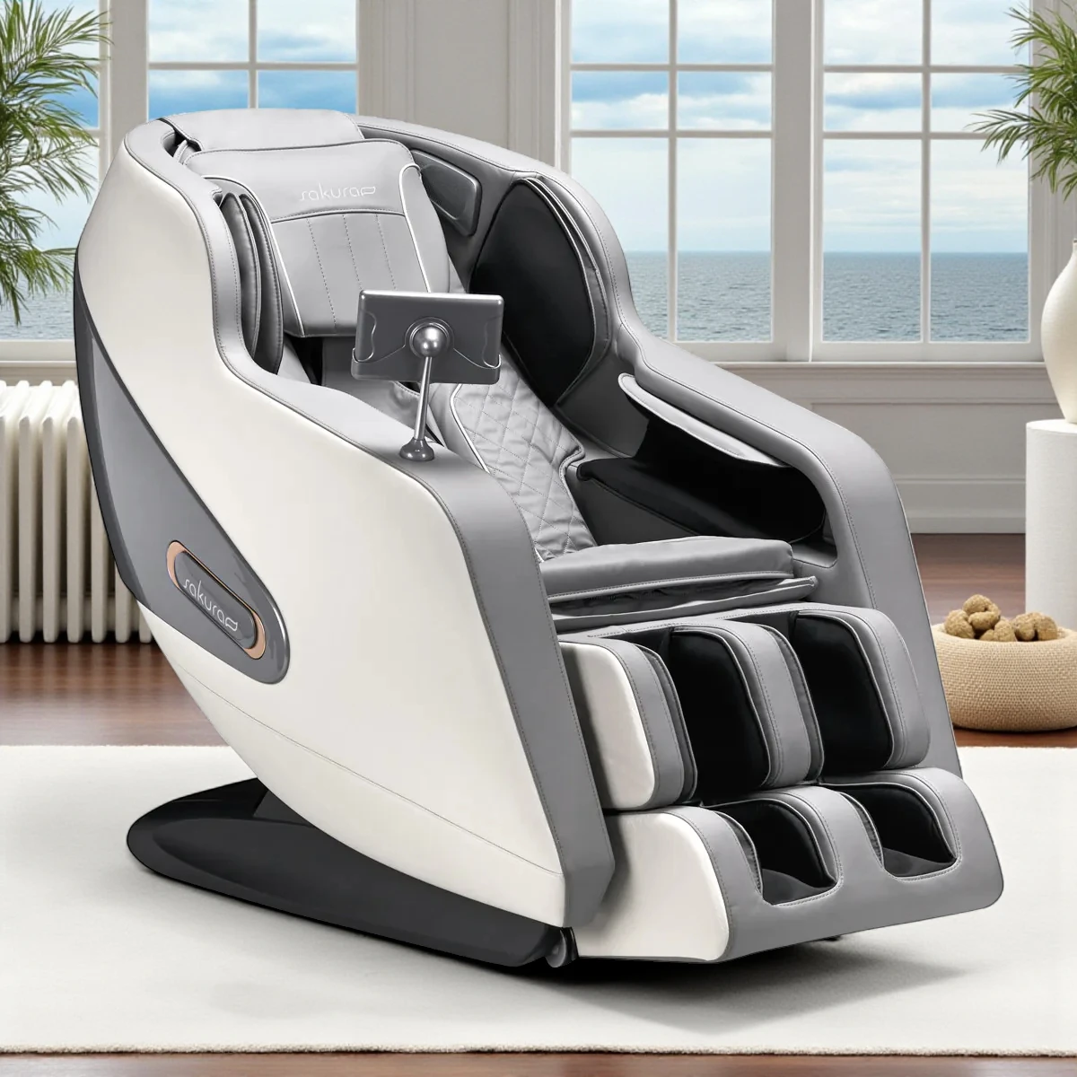 Sakura Confort Plus_806 Gris (8) Fauteuil de massage sakura confort plus 806 gris - Fauteuil massant de luxe - Fauteuil de massage professionnel - Fauteuil de massage SPA - Fauteuil de massage haut de gamme