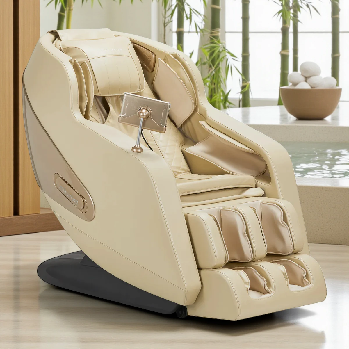 Sakura Confort_Plus 806 Beige (2) Fauteuil de Massage Sakura Confort Plus 806 Beige - Fauteuil massant de luxe - Fauteuil de massage professionnel - Fauteuil de massage SPA - Fauteuil de massage haut de gamme