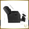 Fauteuil Pédicure Spa Hilton Noir - Chaise de pédicure SPA - mobilier esthétique haut de gamme - Fauteuil esthétique Hilton Noir - Fauteuil de pédicure SPA