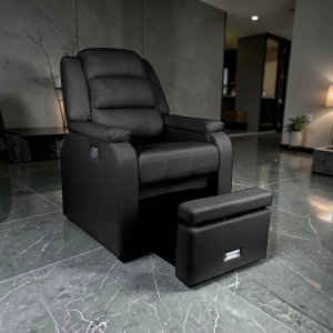 HILTON Noir (1) Hilton Spa pedicure chair - eco leather pedicure chair - professional pedicure chair - black aesthetic pedicure chair - adjustable pedicure chair - comfortable pedicure chair - beauty institute pedicure chair - high-end pedicure chair - drawer-equipped pedicure chair - spa pedicure chair design - ergonomic pedicure chair - wide seat pedicure chair - reclining backrest pedicure chair - adjustable footrest pedicure chair - aesthetic premium furniture pedicure chair