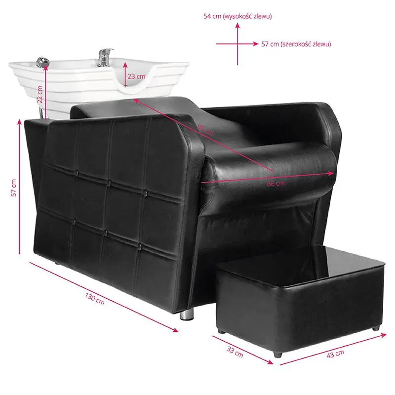 Hair system HSB07 shampoo basin - Hair system HSB07 wash basin - Professional shampoo basin - Hair salon wash basin - Professional hairdressing furniture