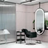 Miroir de coiffure LOOP CB - Poste de coiffage LOOP CB - Mobilier pour salon de coiffure - Coiffeuse avec miroir Led - Poste de coiffure professionnel