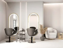LOOP CG Styling mirror LOOP CG - Styling station LOOP CG - Salon furniture - Styling unit with Led mirror - Professional styling station