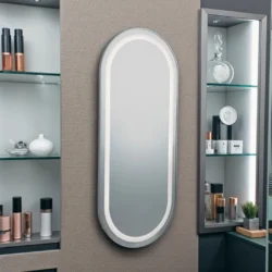 Miroir de coiffure LOOP CP - Poste de coiffage LOOP CP - Mobilier pour salon de coiffure - Coiffeuse avec miroir Led - Poste de coiffure professionnel