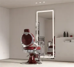 Hairdressing mirror rec cp - Hairdressing station rec cp - Salon furniture - Hairdresser with Led mirror - Professional styling station