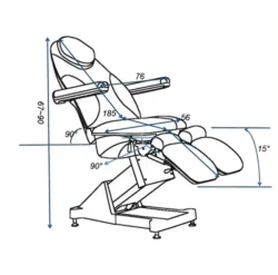 BRINLEY (6) Electric beauty treatment chair - Professional beauty table - High-end beauty chair - Professional beauty furniture - 4-motor electric chair - Heated treatment table - Adjustable beauty chair - Motorized beauty bed - Professional spa equipment - Premium PU beauty chair