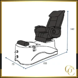 Fauteuil de pédicure SPA Hydromassage GLORIES - Fauteuil de pédicure avec système hydro-massage - Mobilier esthétique professionnel - Fauteuils Pédicure Spa Massant Professionnel - Fauteuil Pédicure Spa Électrique