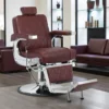 Fauteuil de barbier Anders Red - Fauteuil barbier Anders Red - chaise barbier Anders Red - mobilier de coiffure professionnel - Fauteuil barbier professionnel