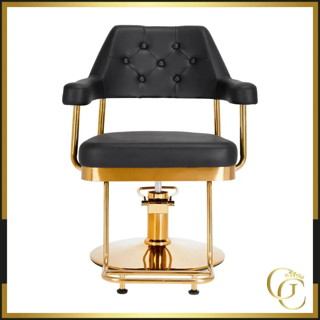Fauteuil de coiffure GRANDA Gold Black - Chaise de coiffure GRANDA Gold Black - mobilier de coiffure professionnel - fauteuil de coiffure professionnel - meuble pour salon de coiffure