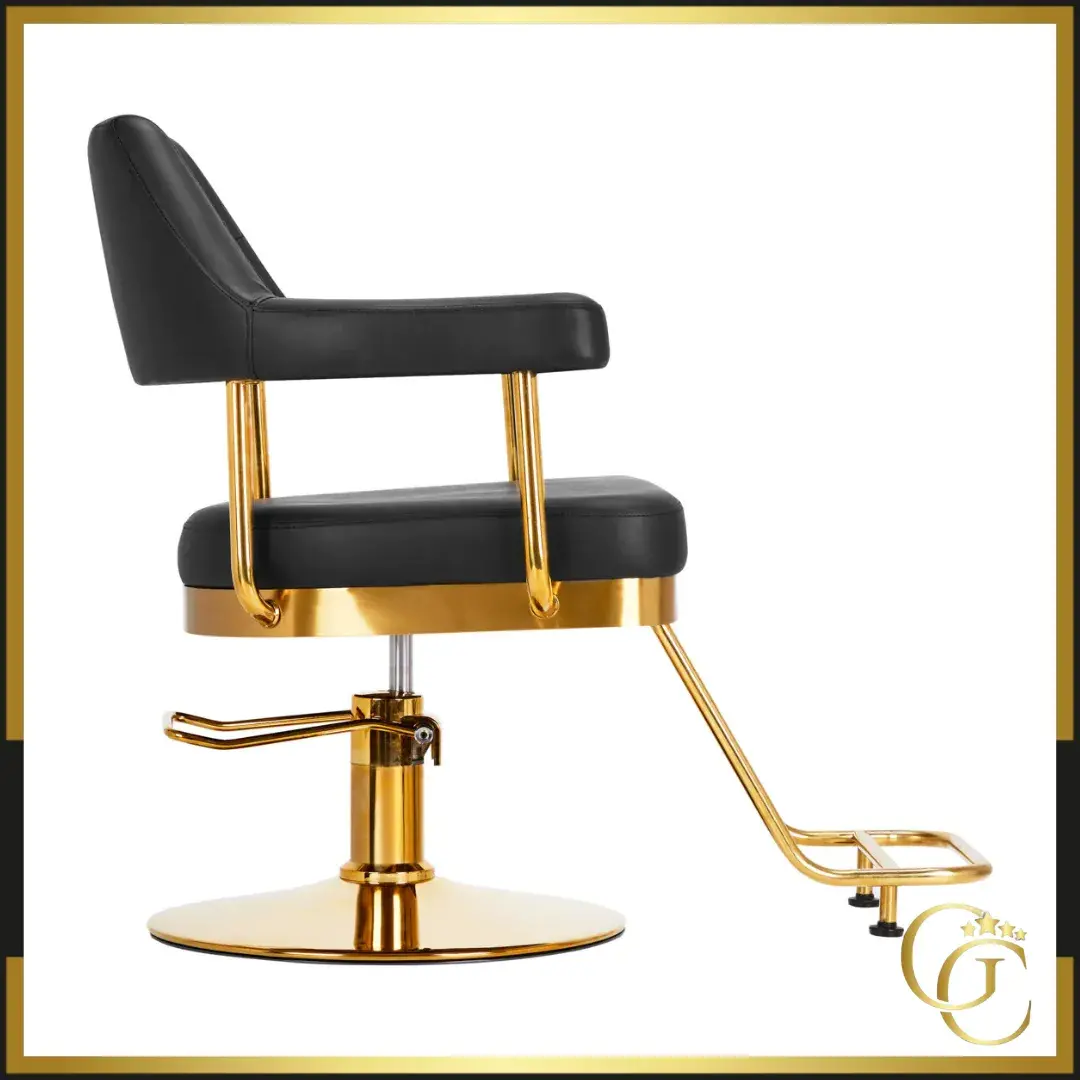 Fauteuil de coiffure GRANDA Gold Black - Chaise de coiffure GRANDA Gold Black - mobilier de coiffure professionnel - fauteuil de coiffure professionnel - meuble pour salon de coiffure