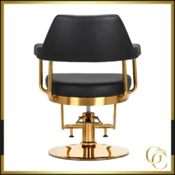 GRANDA Gold Black Barber Chair - GRANDA Gold Black Styling Chair - Professional Barber Furniture - Professional Styling Chair - Hair Salon Furniture