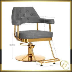 Granda Gold Grey Styling Chair Fauteuil de coiffure granda gold grey - Chaise de coiffure GRANDA Gold grey - professional styling furniture - professional styling chair - salon furniture