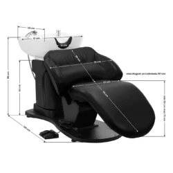 Trycho Black (5) Bac à shampoing Électrique trycho black - Bac de lavage électrique Trycho - Bac à Shampoing électrique professionnel - Bac à Shampoing salon de coiffure - mobilier de coiffure professionnel