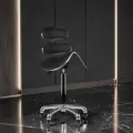 Professional aesthetic stool - Ergonomic beautician seat - Hydraulic treatment stool - Beauty salon furniture - Professional swivel stool - Wheeled massage seat - Manicure pedicure stool - Aesthetic institute equipment - Padded seat stool - High-end aesthetic furniture - Professional hairdressing stool - Wheeled aesthetic stool - Saddle stool - Professional sit-stand seat - Hairdressing and beauty furniture - Ergonomic stool with backrest - Gas lift height adjustment - High-density resilient foam - Chrome star base - Anti-hair casters - Hairdresser cutting stool - Tattoo artist stool - Massage and treatment seat - Manicure and pedicure stool - Washable faux leather upholstery