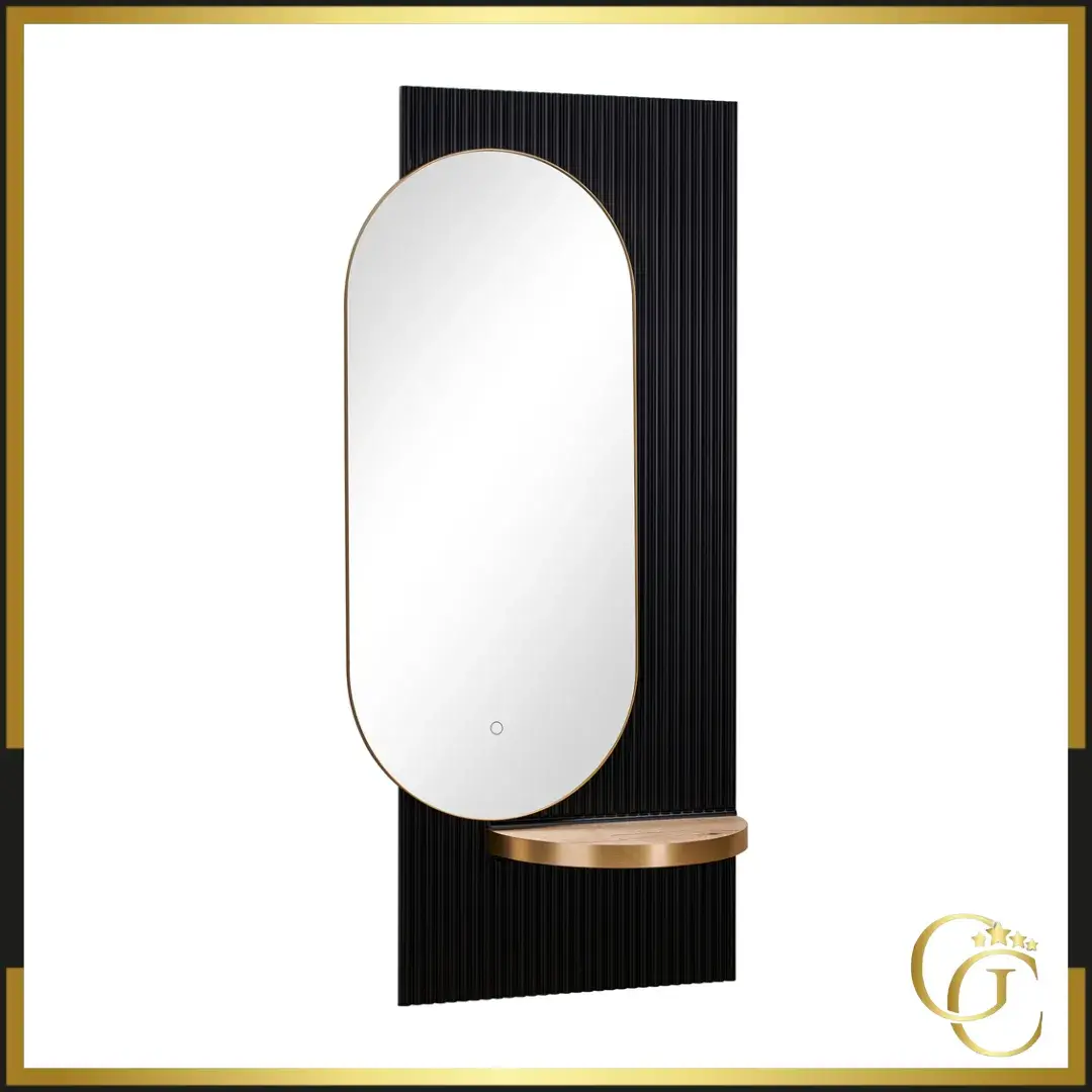 Coiffeuse murale levante slim led Coiffeuse Murale LEVANTE SLIM LED - Miroir de coiffure professionnel - Coiffeuse murale avec Led - poste de coiffure avec led - mobilier de coiffure professionnel