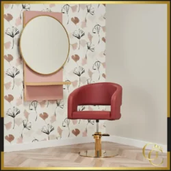 ZOE Wall-Mounted Dressing Table with LED - ZOE Hairdressing Station - Professional Hairdressing Furniture - Hair Salon Furniture - Hairdressing Mirror with LED