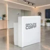 Meuble d'accueil reflection - comptoir caisse reflection - Meuble d'accueil salon de coiffure - meuble de reception reflection - mobilier de coiffure professionnel - groupe coiff - mobicoiff- malys