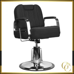 Fauteuil de Barbier STERN BLACK - Chaise de Barbier STERN BLACK - fauteuil barbier professionnel - mobilier barbier professionnel - fauteuil de barbier vintage