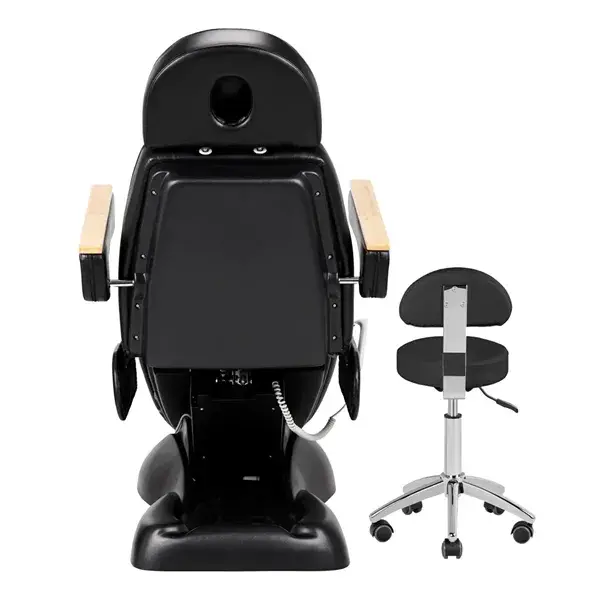 Beauty chair and stool pack - Fauteuil Sillon Lux 273b - Tabouret Am-304 black - professional beauty furniture - high-end beauty furniture